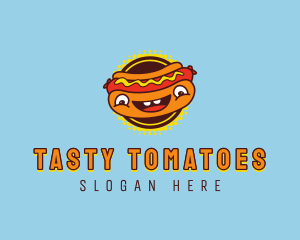 Food Hot Dog Sandwich logo design