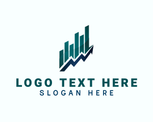 Letter LE - Business Sales Chart logo design
