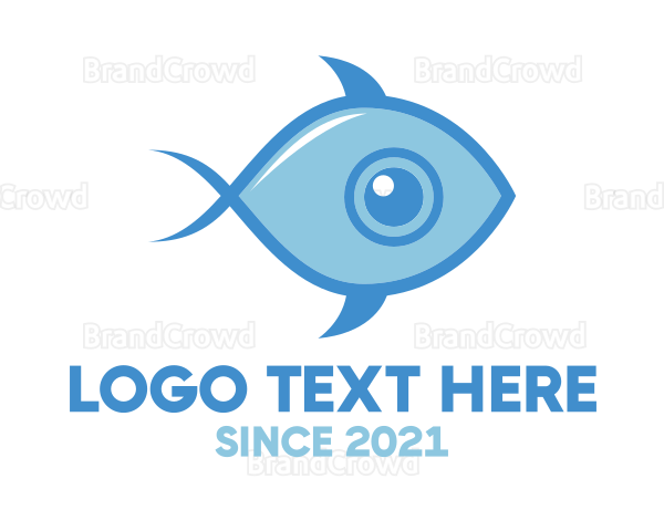 Blue Eyeball Fish Logo