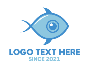 Fisherman - Blue Eyeball Fish logo design