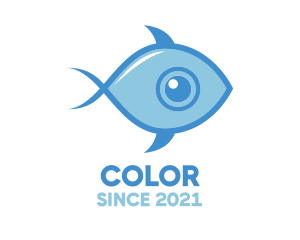 Fisherman - Blue Eyeball Fish logo design