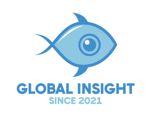 Fishbowl - Blue Eyeball Fish logo design