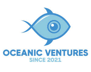 Blue Eyeball Fish logo design