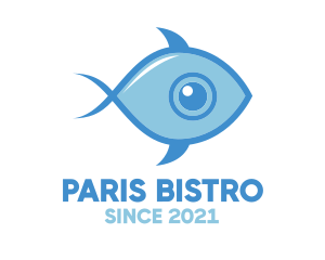 Blue Eyeball Fish logo design