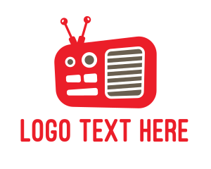 Radio - Red Vintage Radio logo design