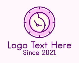 Timer - Pregnant Woman Clock logo design