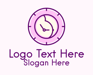 Pregnant Woman Clock Logo