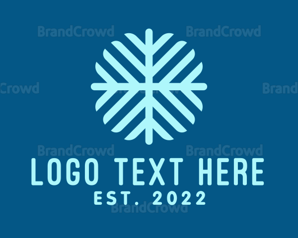 Snowflake Pattern Texture Logo
