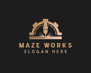 Laser Metalworks Machinery logo design