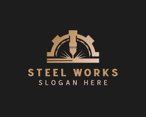 Laser Metalworks Machinery logo design