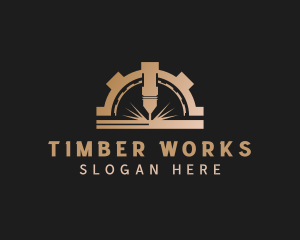 Laser Metalworks Machinery logo design