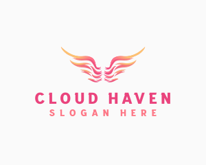 Heaven - Angelic Flying Wings logo design