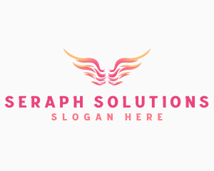 Seraph - Angelic Flying Wings logo design