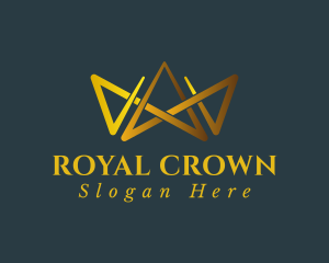 Coronation - Overlapping Classic Crown logo design