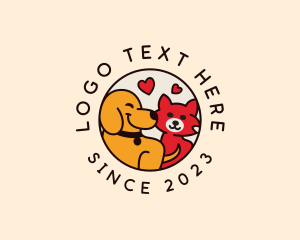 Puppy - Heart Kitten Puppy logo design