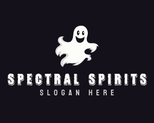 Haunted - Spooky Ghost Spirit logo design