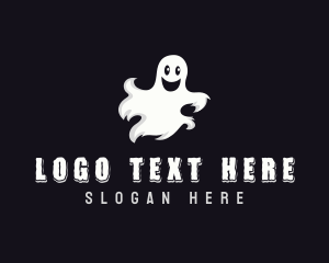 Haunted - Spooky Ghost Spirit logo design