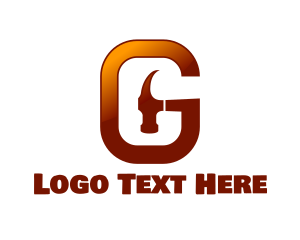 Tool Library - Hammer Letter G logo design