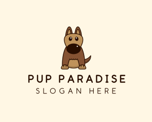 Cute Pet Dog  logo design