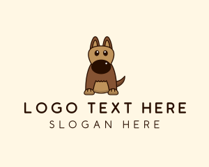 Domestic - Cute Pet Dog logo design