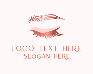 Girl - Pink Beauty Eyelashes logo design