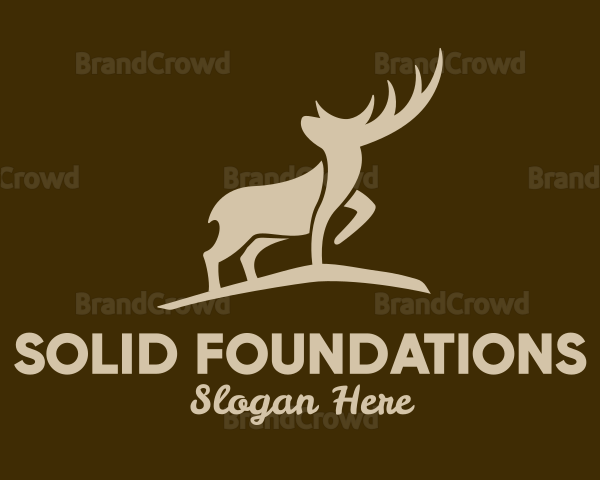 Brown Wild Elk Logo