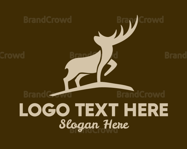 Brown Wild Elk Logo