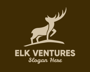 Elk - Brown Wild Elk logo design
