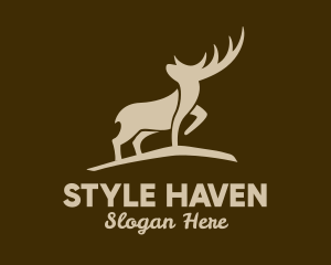 Moose - Brown Wild Elk logo design