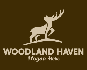 Woodland - Brown Wild Elk logo design