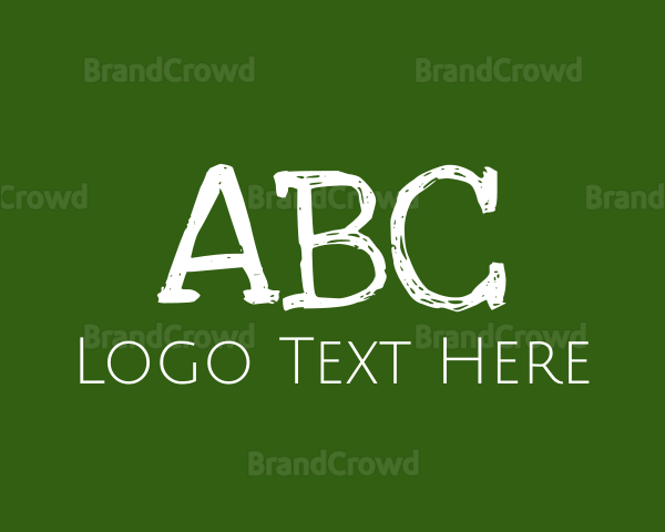 Green Chalkboard ABC Logo