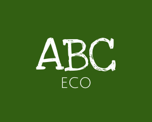 Green Chalkboard ABC Logo