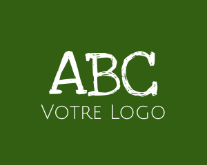 Green Chalkboard ABC Logo