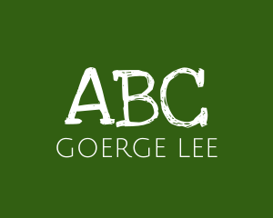 Child - Green Chalkboard ABC logo design