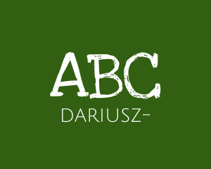 Early Learning - Green Chalkboard ABC logo design