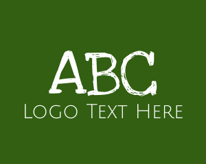 Acronym - Green Chalkboard ABC logo design