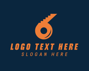 Locksmith - Locksmith Key Number 6 logo design