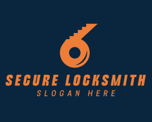 Locksmith - Locksmith Key Number 6 logo design