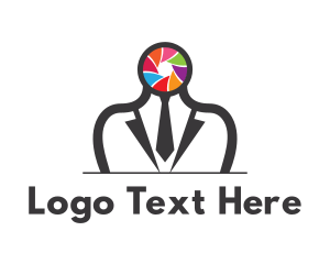 Necktie - Camera Shutter Man logo design