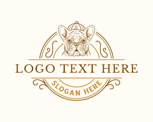 Elegant - Bulldog Pet Grooming logo design