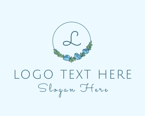 Ornament - Floral Wreath Boutique logo design