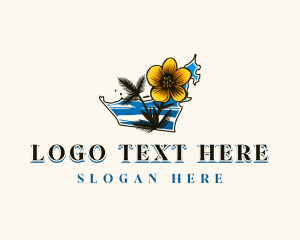 Map - Arabian Wild Flower logo design