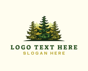 Pine - Forest Outdoor Tree logo design
