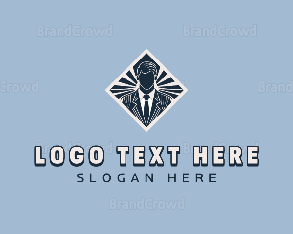 Male Corporate Suit Logo