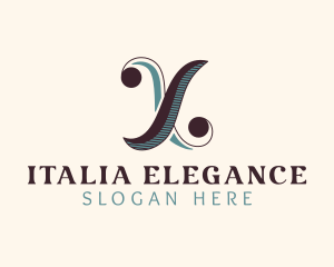 Elegant Retro Letter X logo design