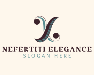 Elegant Retro Letter X logo design