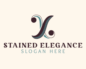 Elegant Retro Letter X logo design