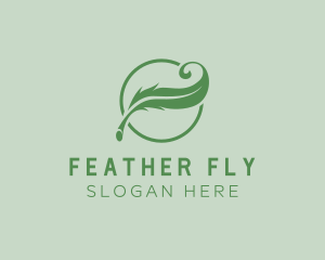 Fancy Feather Writer logo design