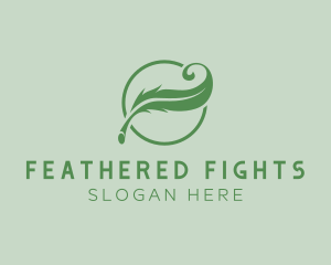 Fancy Feather Writer logo design