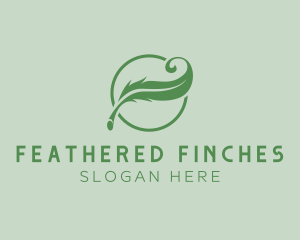 Fancy Feather Writer logo design